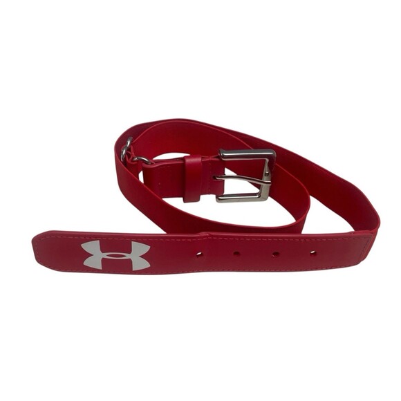 Under Armour Belt Men's One Size Red Adjustable Elastic Stretch Uniform Baseball - Picture 2 of 11